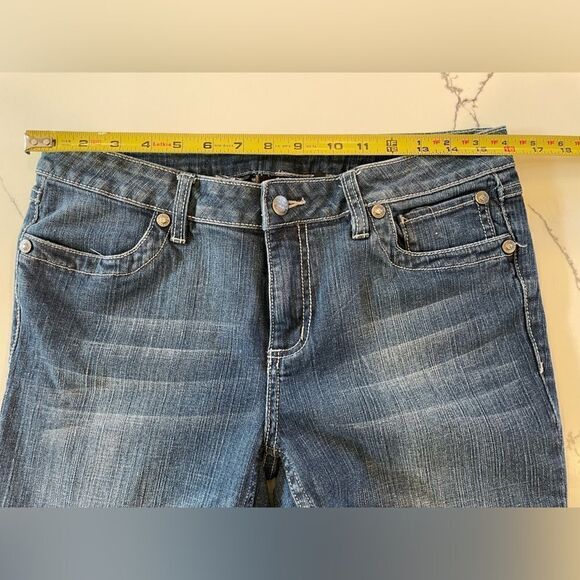 Vintage Harley Davidson Mid Rise Bootcut Jeans Rhinestones & Bling Womens Sz 10P - Picture 11 of 13